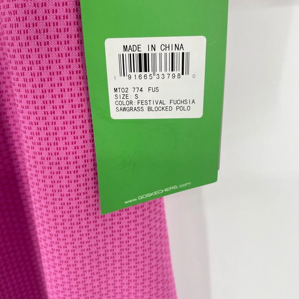 Skechers Go Golf Polo Shirt Men's‎ Small Pink Festival Fuchsia NWT Dick's Open
